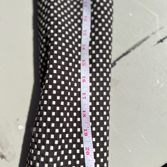 ANN TAYLOR Checkered Car/Trench Coat Black/Cream Size 00P - Picture 7 of 8